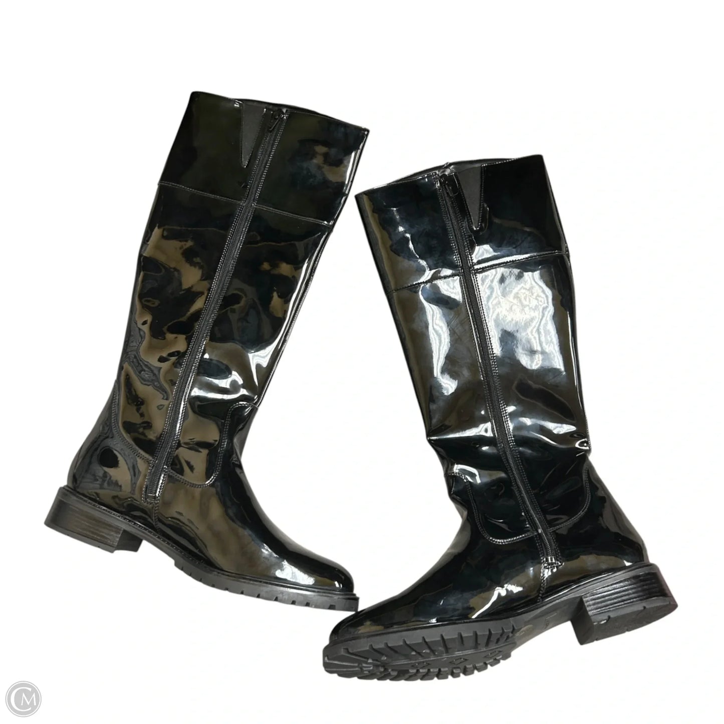 Boots Knee Flats By Palmroth In Black, Size: 10