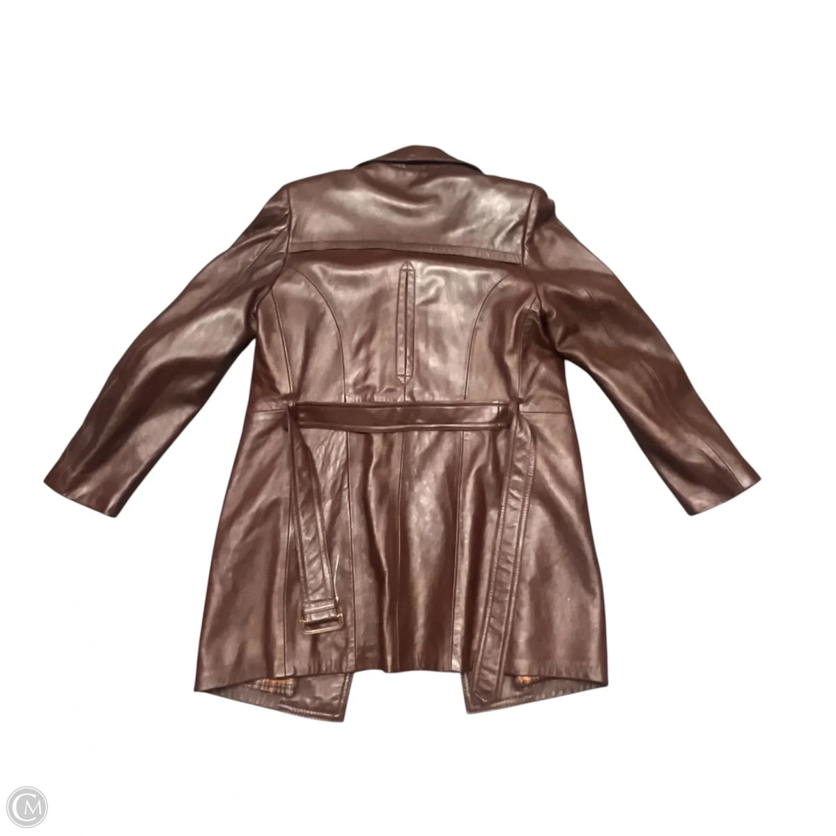 Jacket Leather By Leather Attic In Brown, Size: M