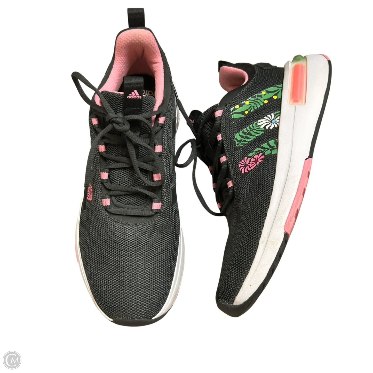 Shoes Athletic By Adidas In Grey & Pink, Size: 10