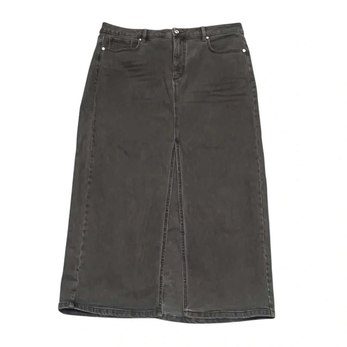 Skirt Maxi By Loft In Black Denim, Size: 14