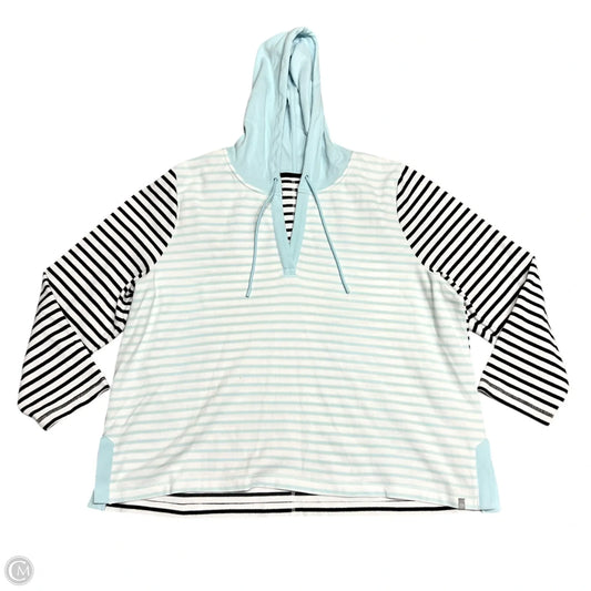 Sweatshirt Hoodie By Talbots In Striped Pattern, Size: 3x