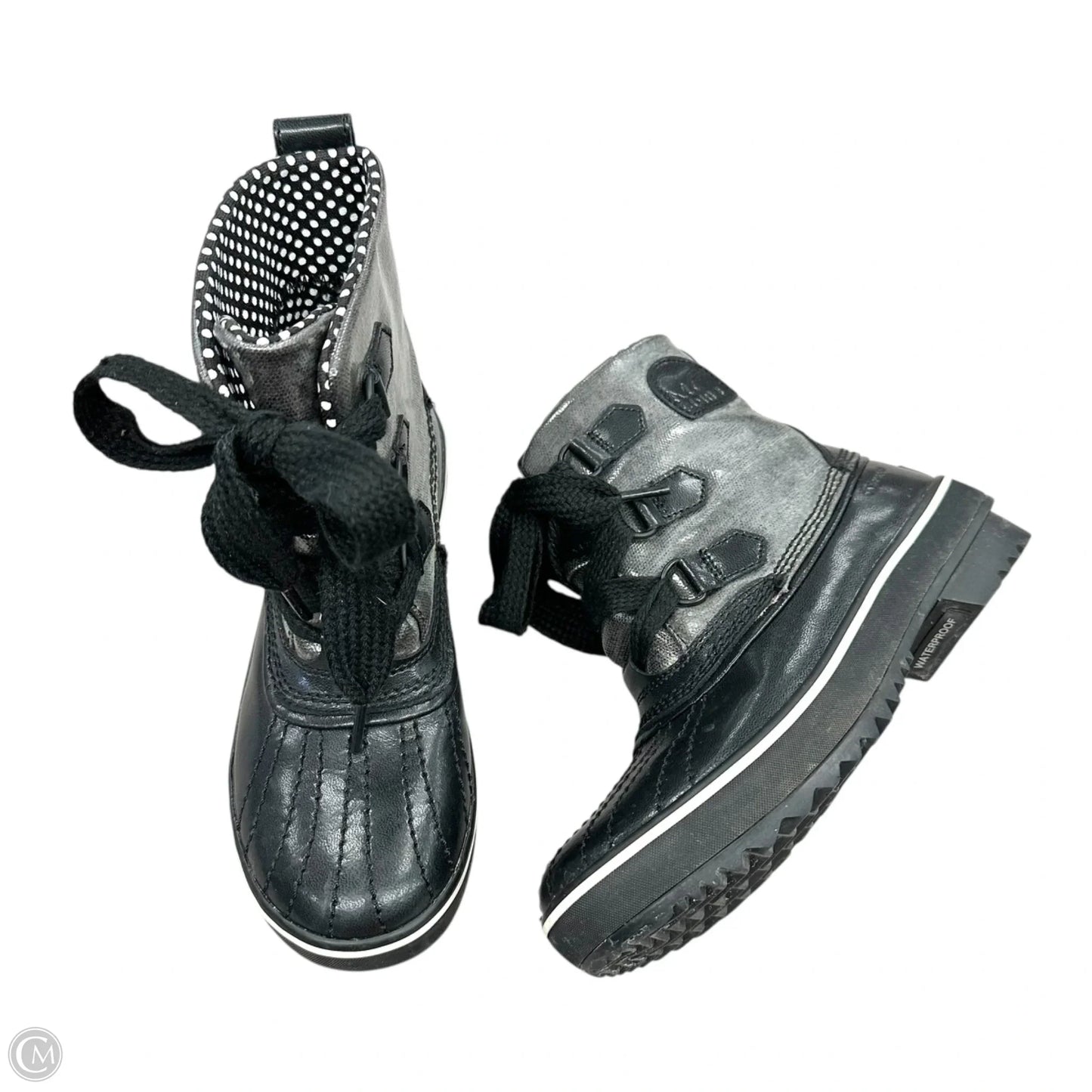 Boots Rain By Sorel In Black & Grey, Size: 5
