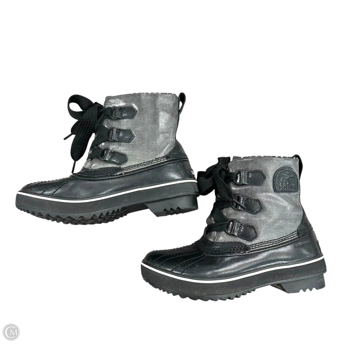 Boots Rain By Sorel In Black & Grey, Size: 5