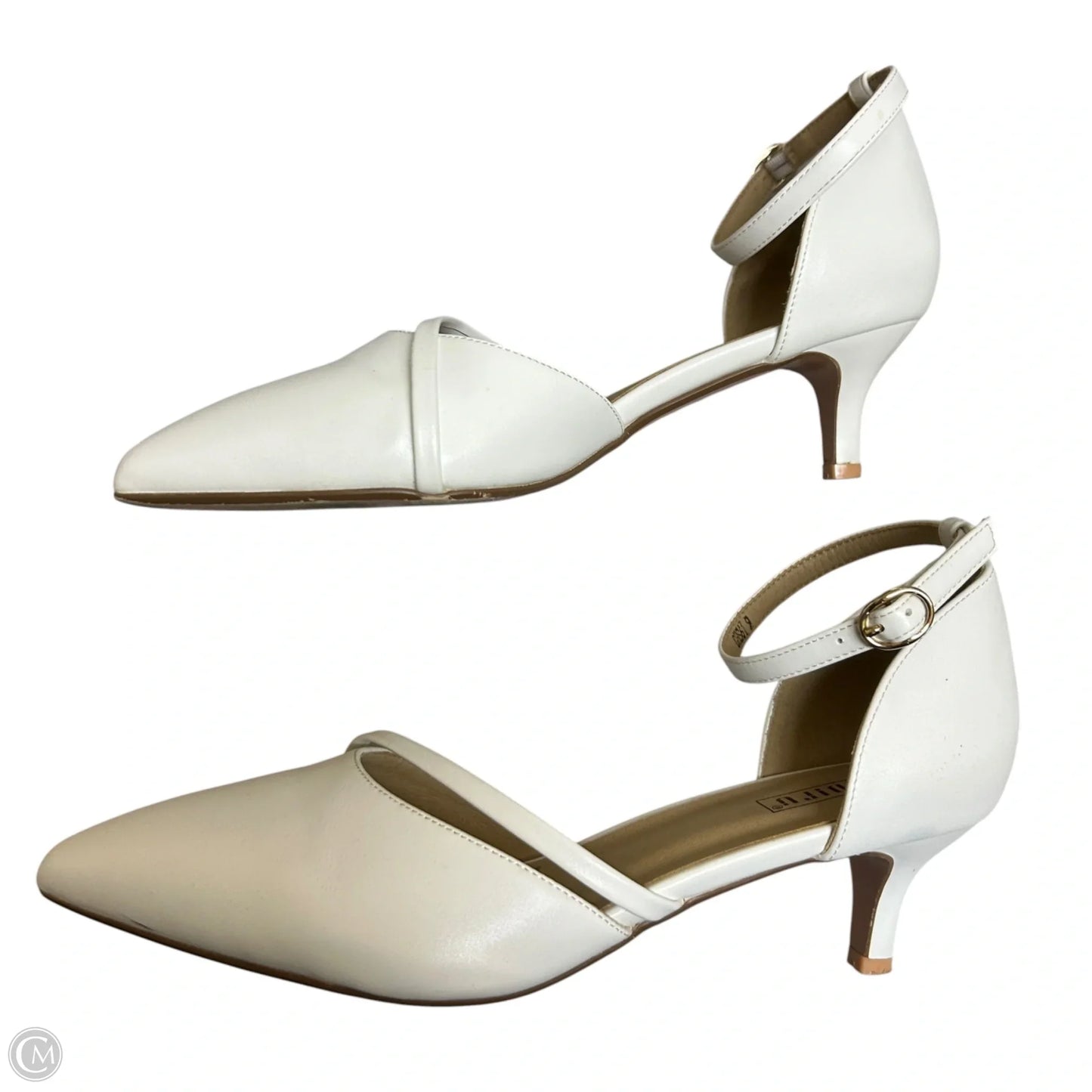 Shoes Heels Kitten By Didifu In White, Size: 9