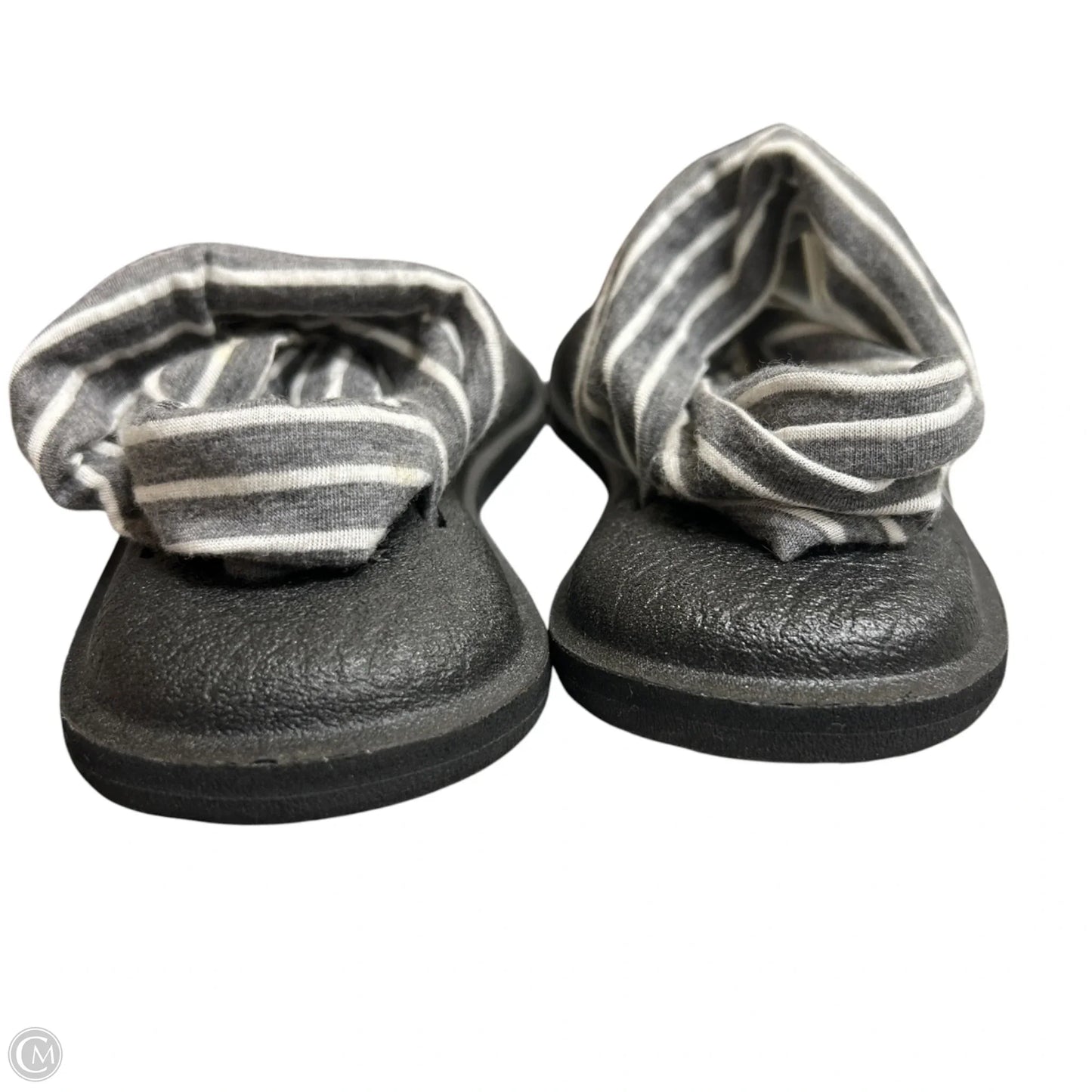 Sandals Flats By Sanuk In Grey & White, Size: 5