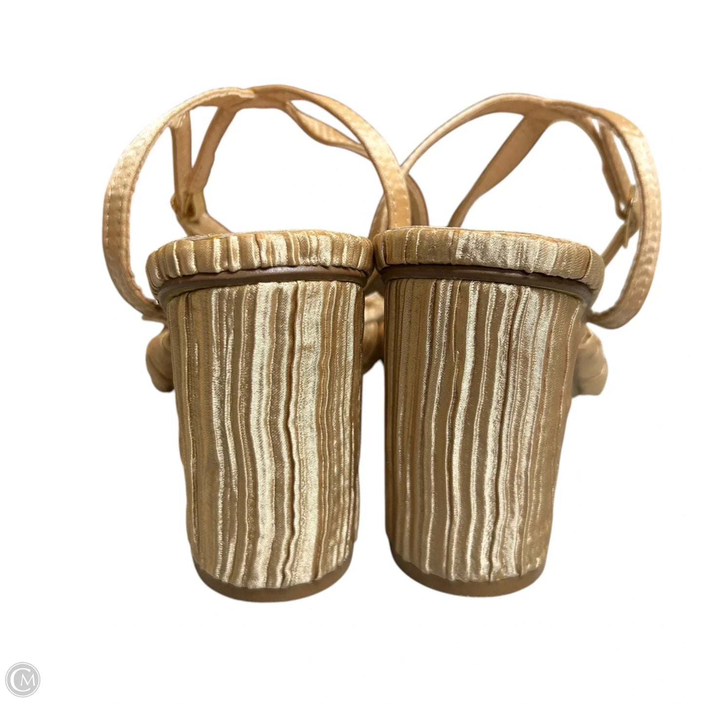 Sandals Heels Block By Athlefit In Gold, Size: 8