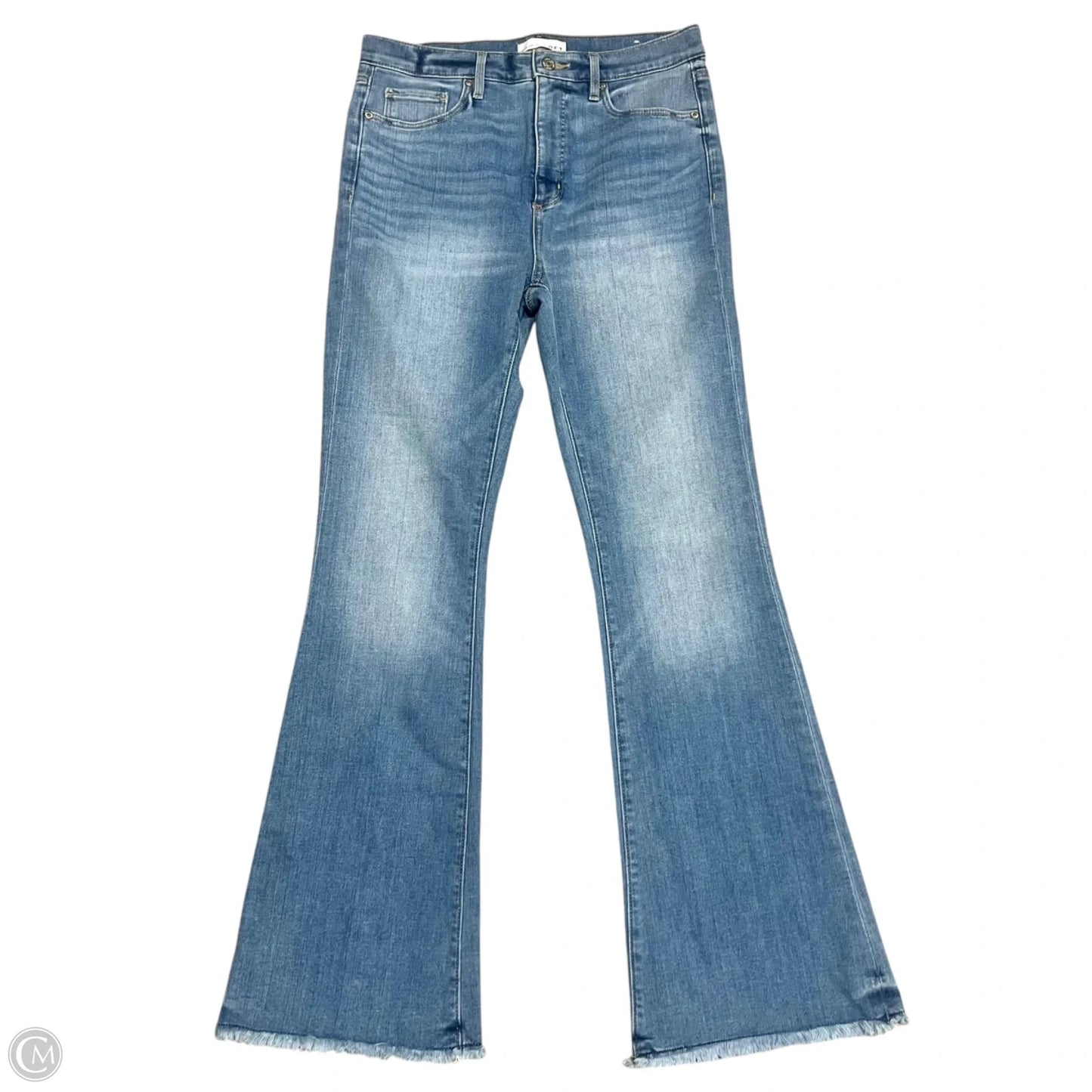 Jeans Flared By Loft In Blue Denim, Size: 8