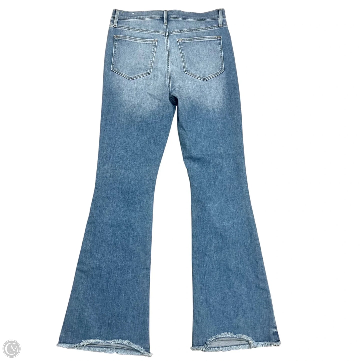 Jeans Flared By Loft In Blue Denim, Size: 8