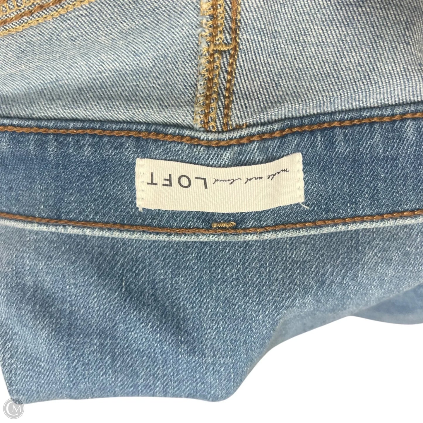 Jeans Flared By Loft In Blue Denim, Size: 8