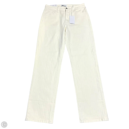 Jeans Straight By Vervet In Cream Denim, Size: 10