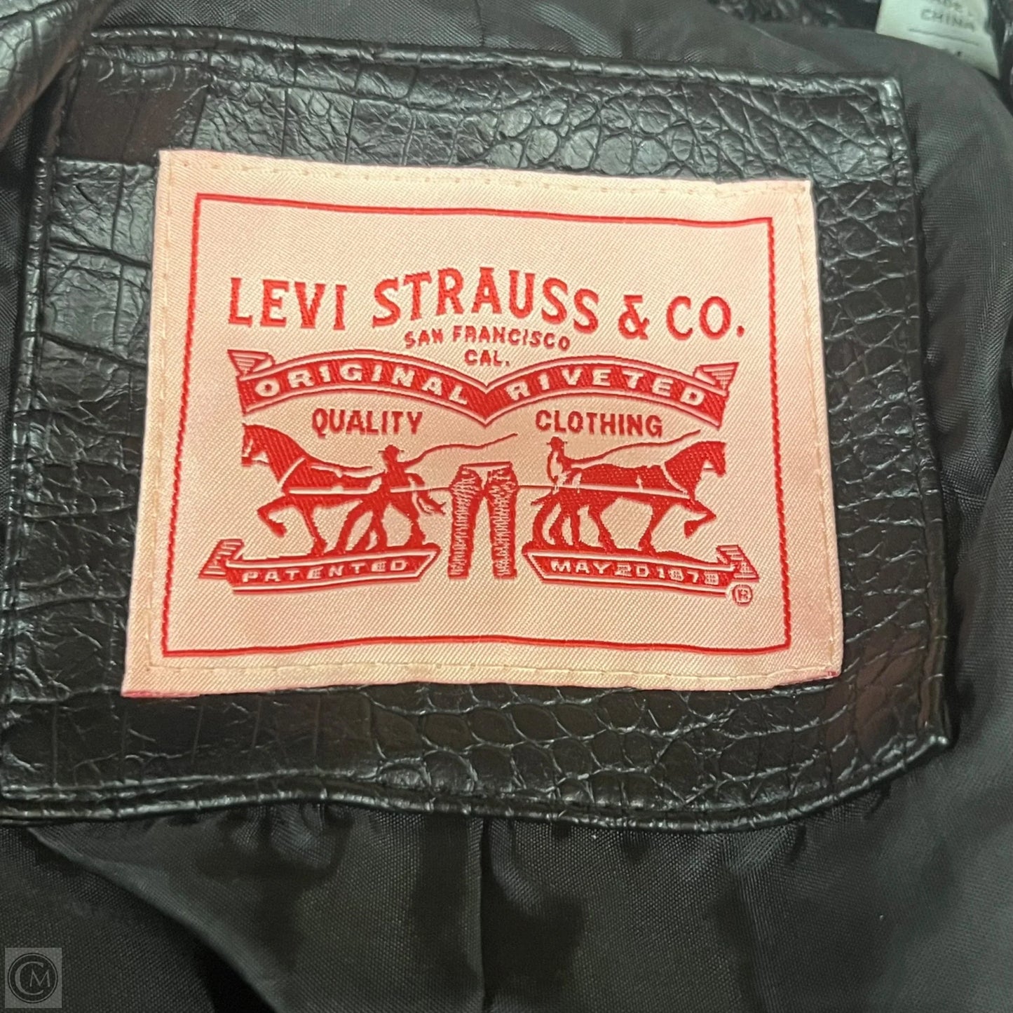 Jacket Moto By Levis In Black, Size: S