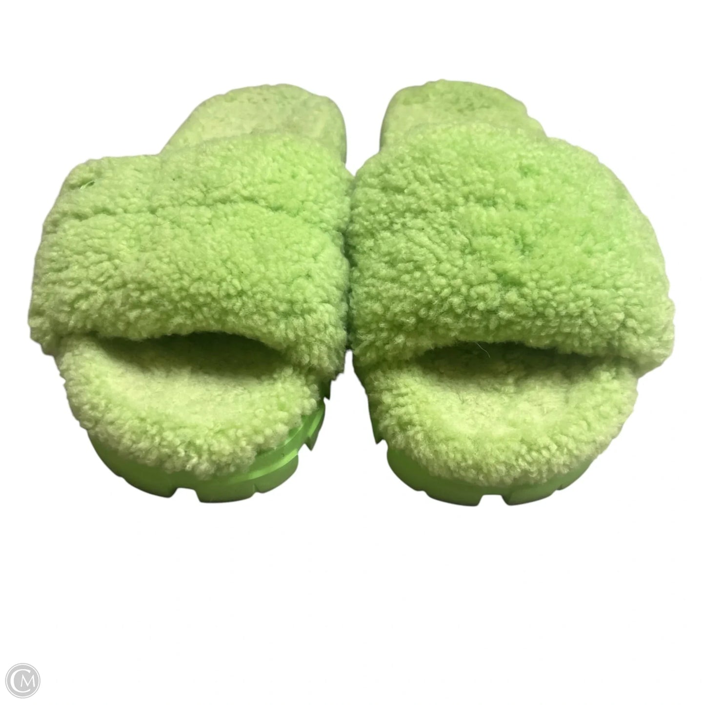 Slippers Designer By Ugg In Green, Size: 9