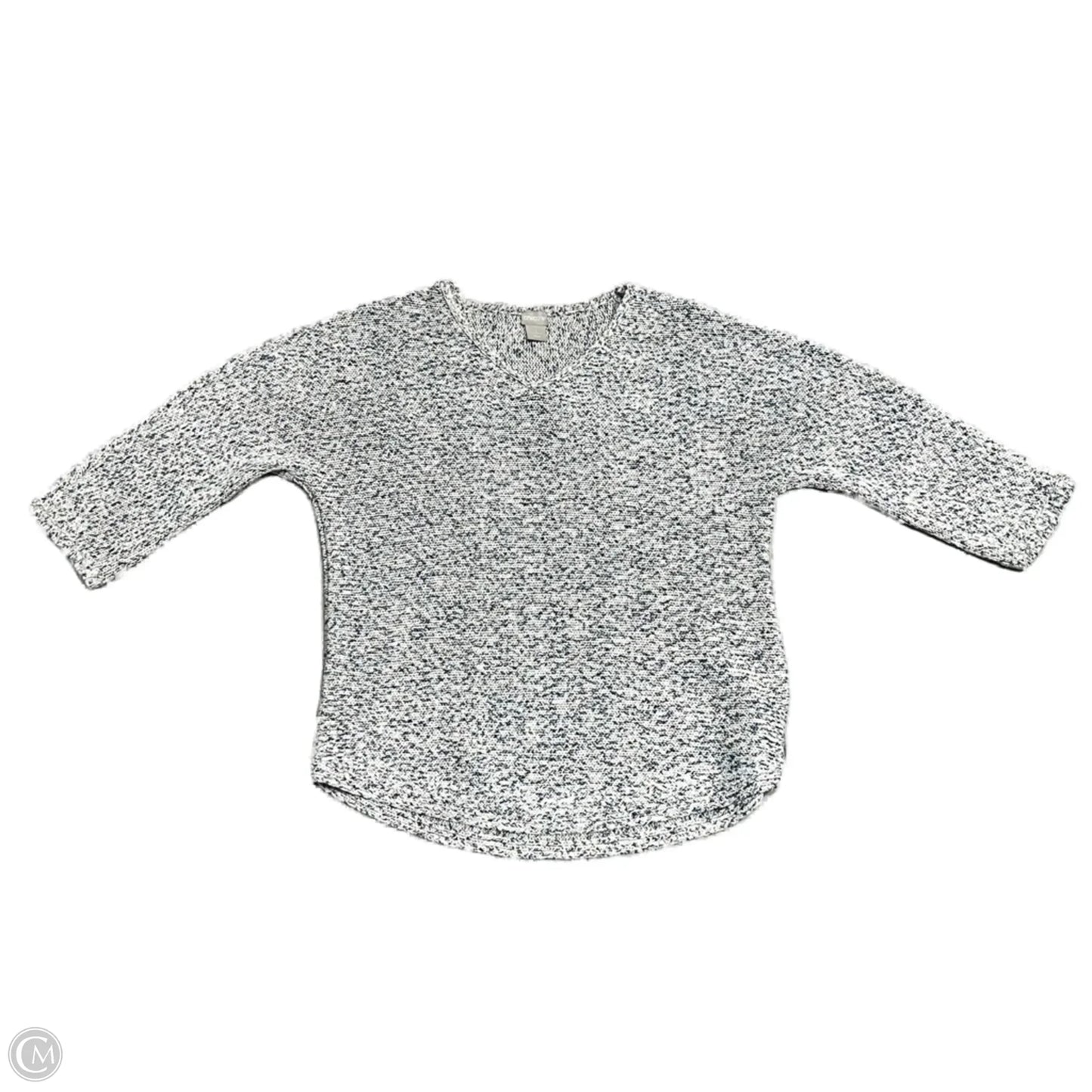 Sweater By Chicos In Green & White, Size: Xs