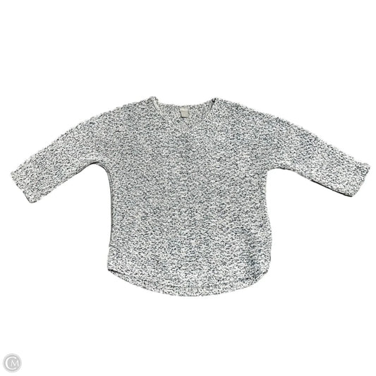 Sweater By Chicos In Green & White, Size: Xs