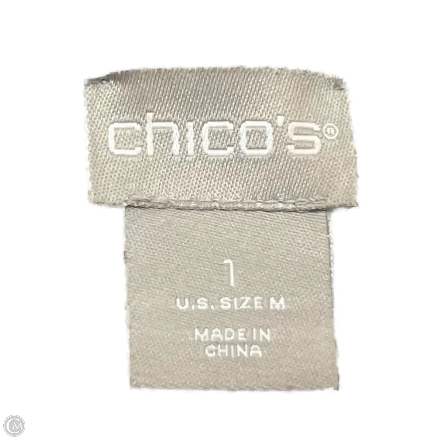 Sweater By Chicos In Green & White, Size: Xs