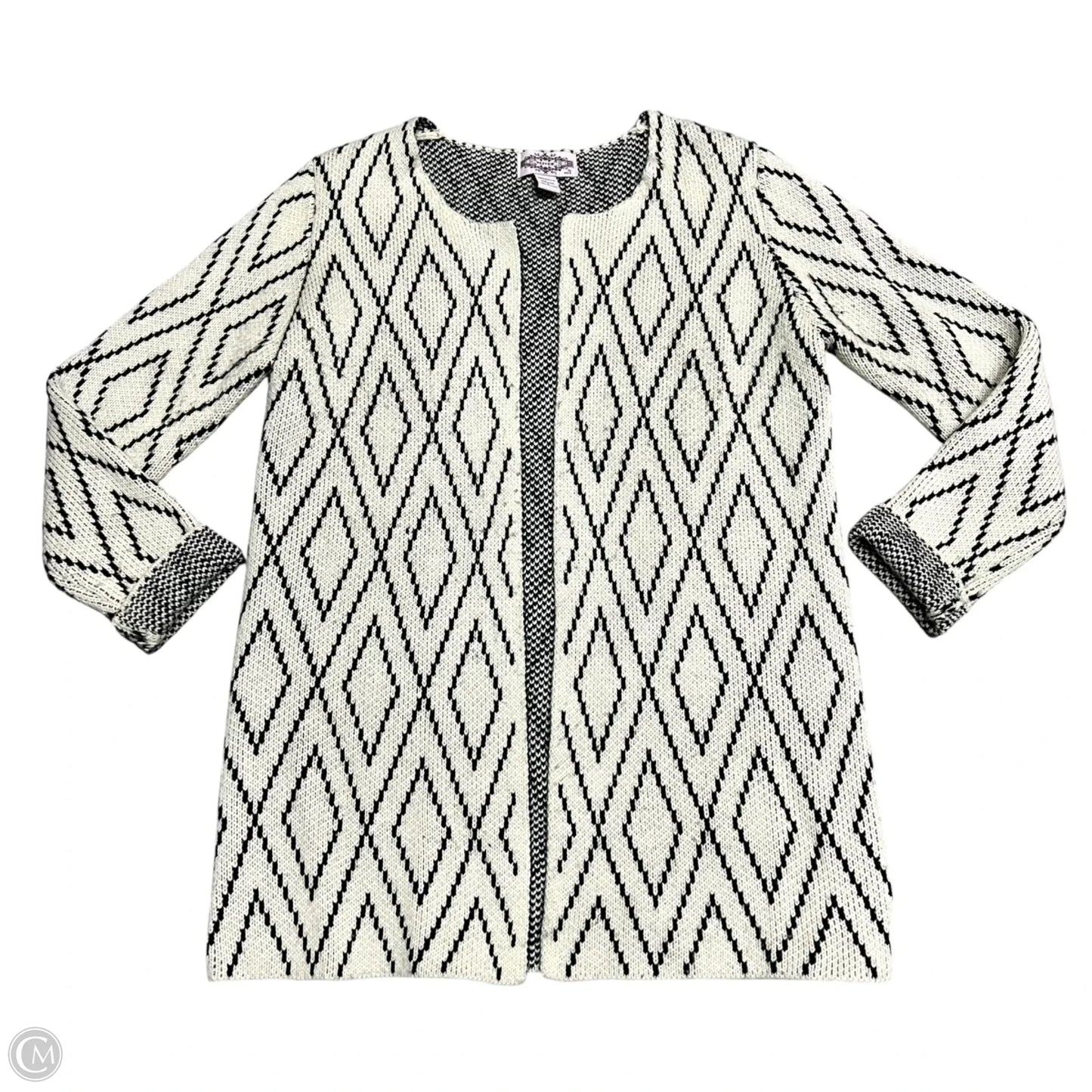 Cardigan By Oliver In Black & Cream, Size: S