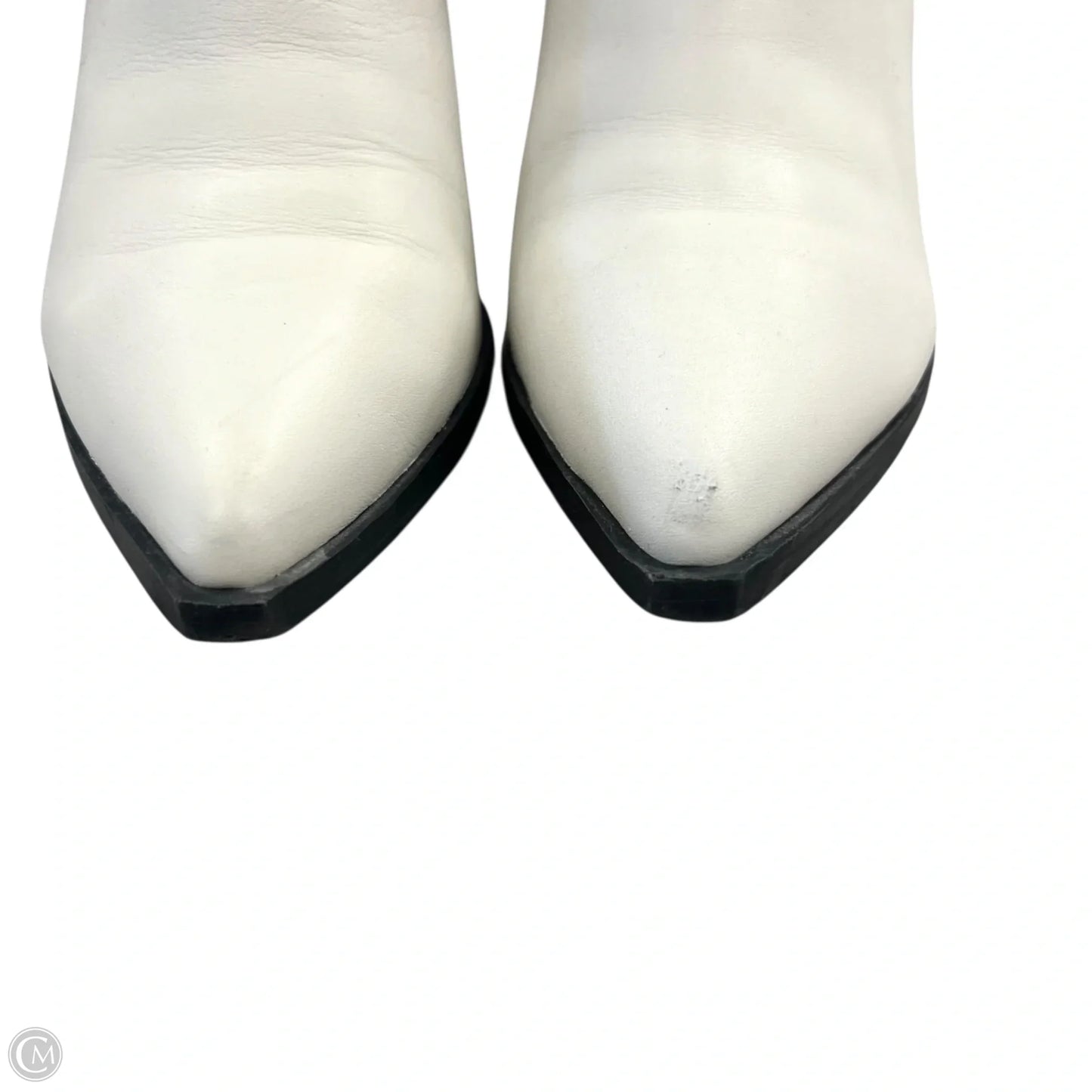 Boots Ankle Heels By Marc Fisher In Cream, Size: 10