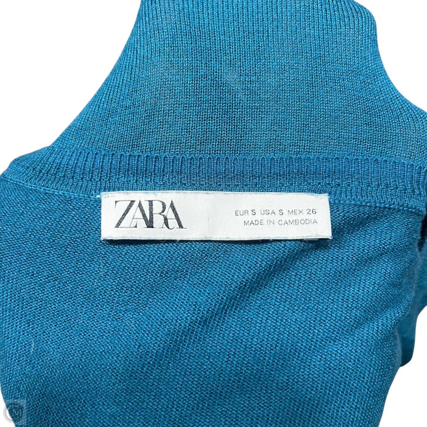 Top Long Sleeve By Zara In Blue, Size: S
