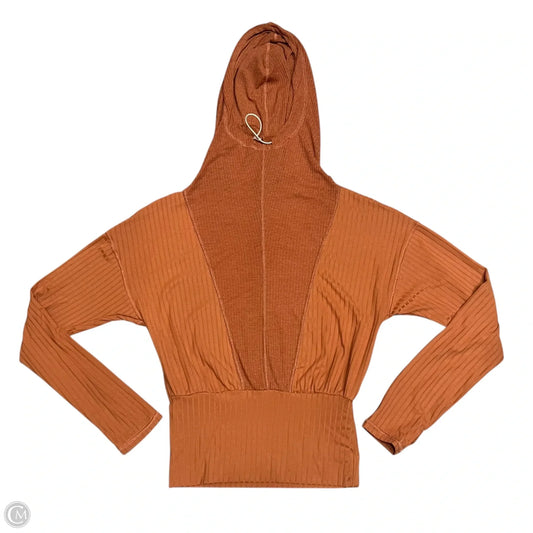 Athletic Sweatshirt Hoodie By Free People In Orange, Size: S