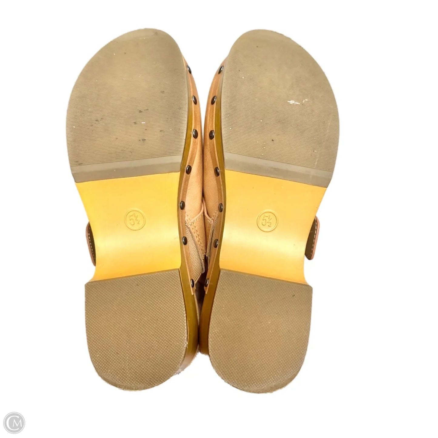 Shoes Heels Block By Universal Thread In Tan, Size: 5.5