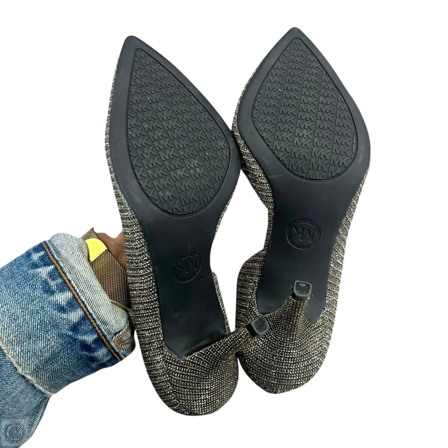 Shoes Heels Stiletto By Michael By Michael Kors In Gold & Silver, Size: 7