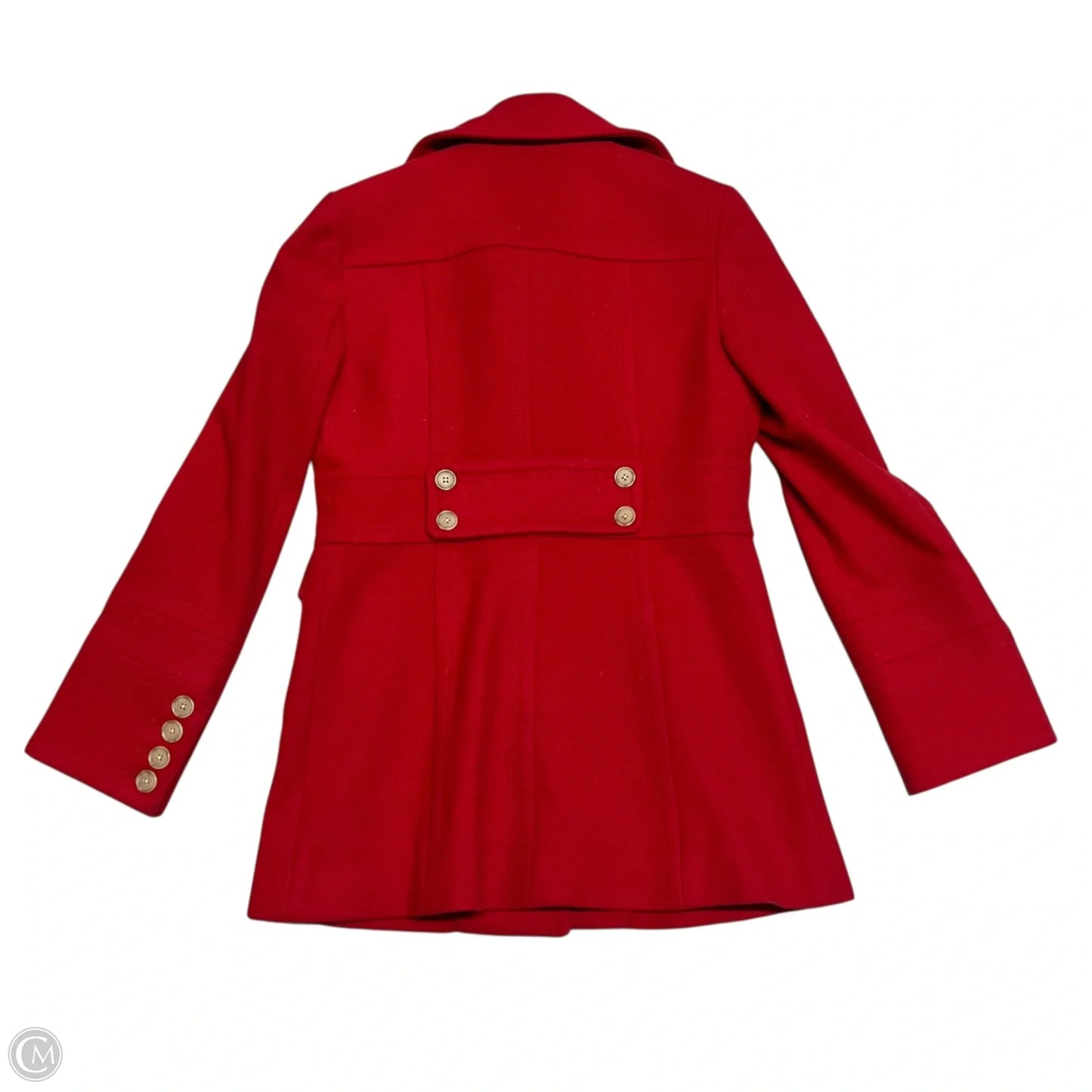 Coat Peacoat By J. Crew In Red, Size: S