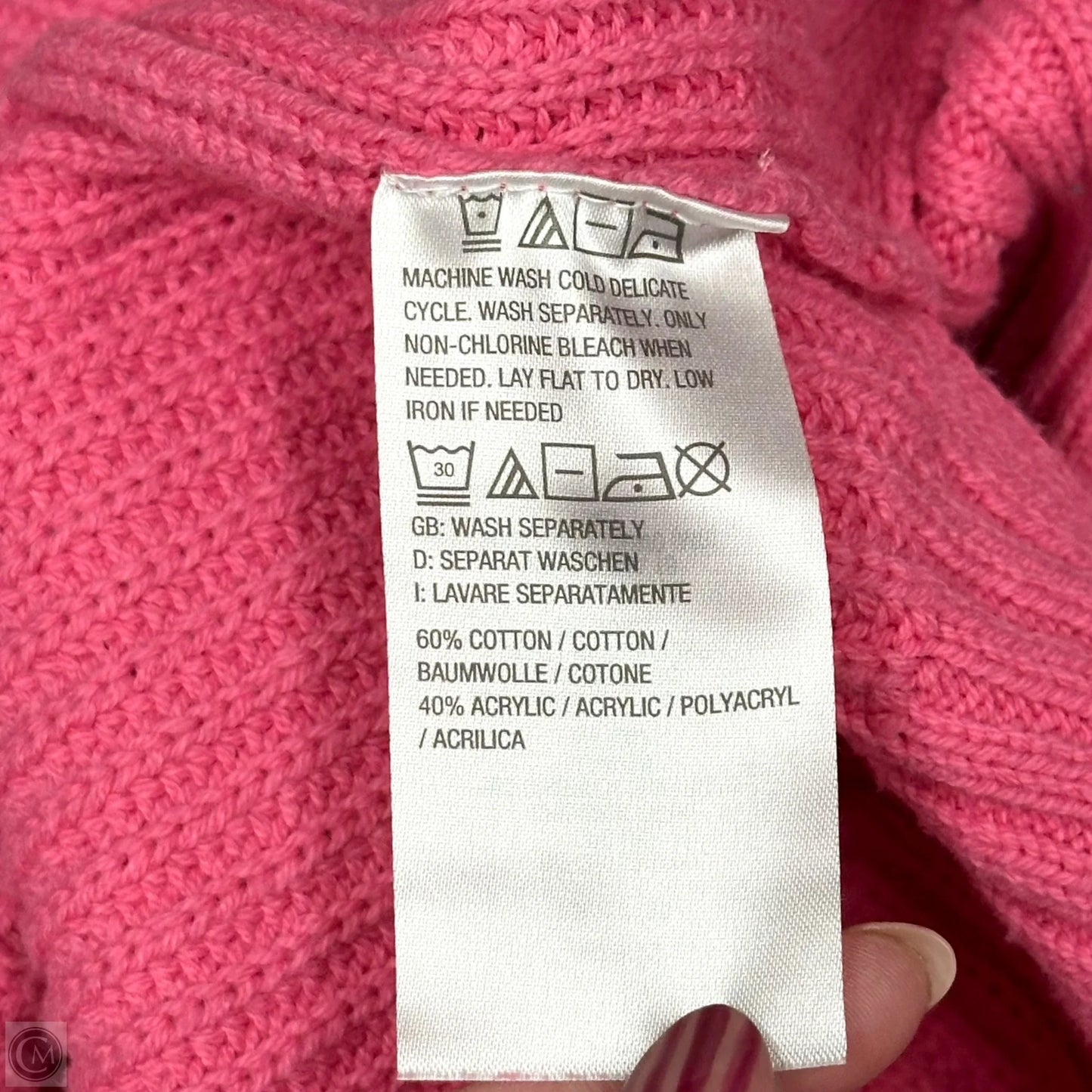 Sweater By Belle By Kim Gravel In Pink, Size: M