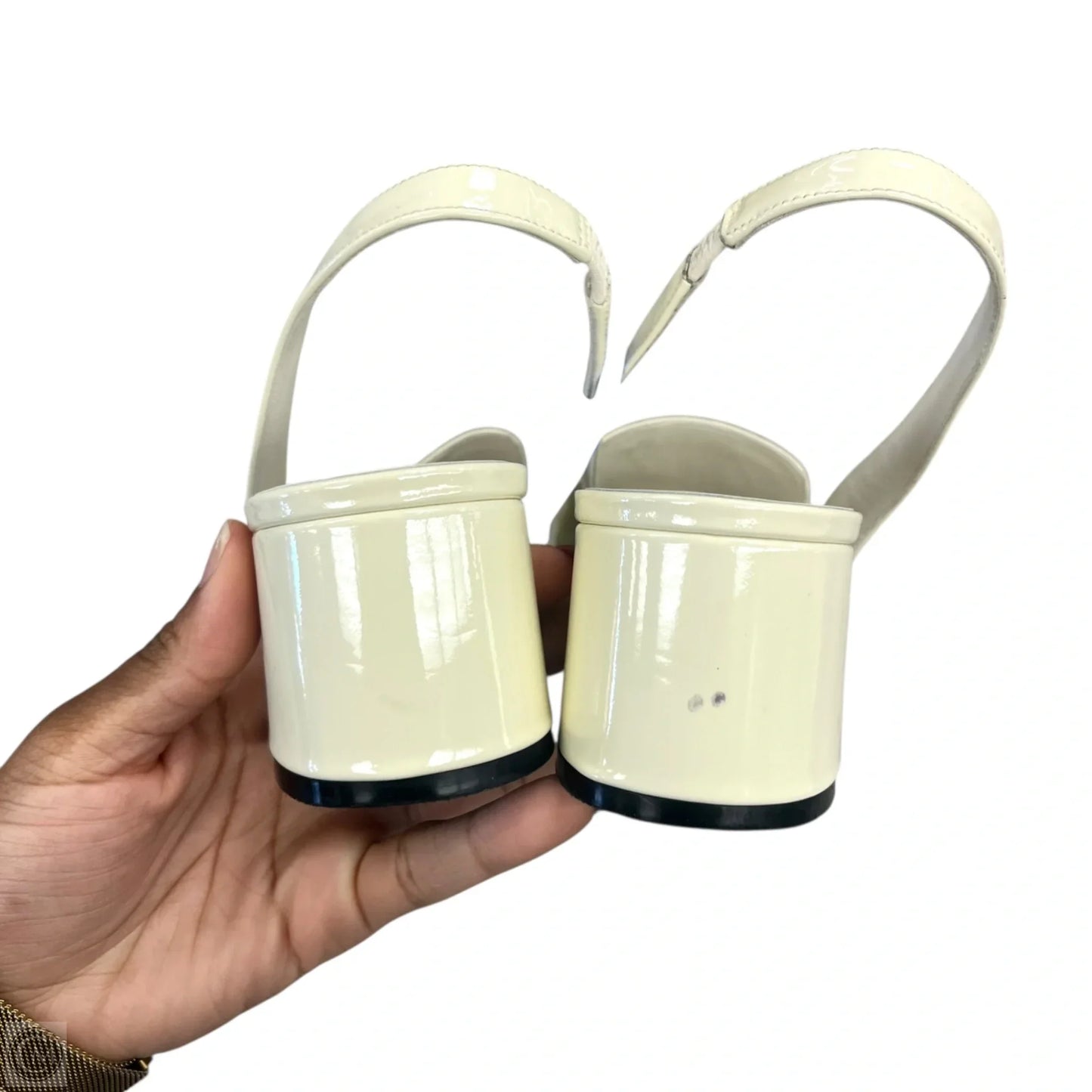 Shoes Luxury Designer By Jimmy Choo In Cream, Size: 9.5