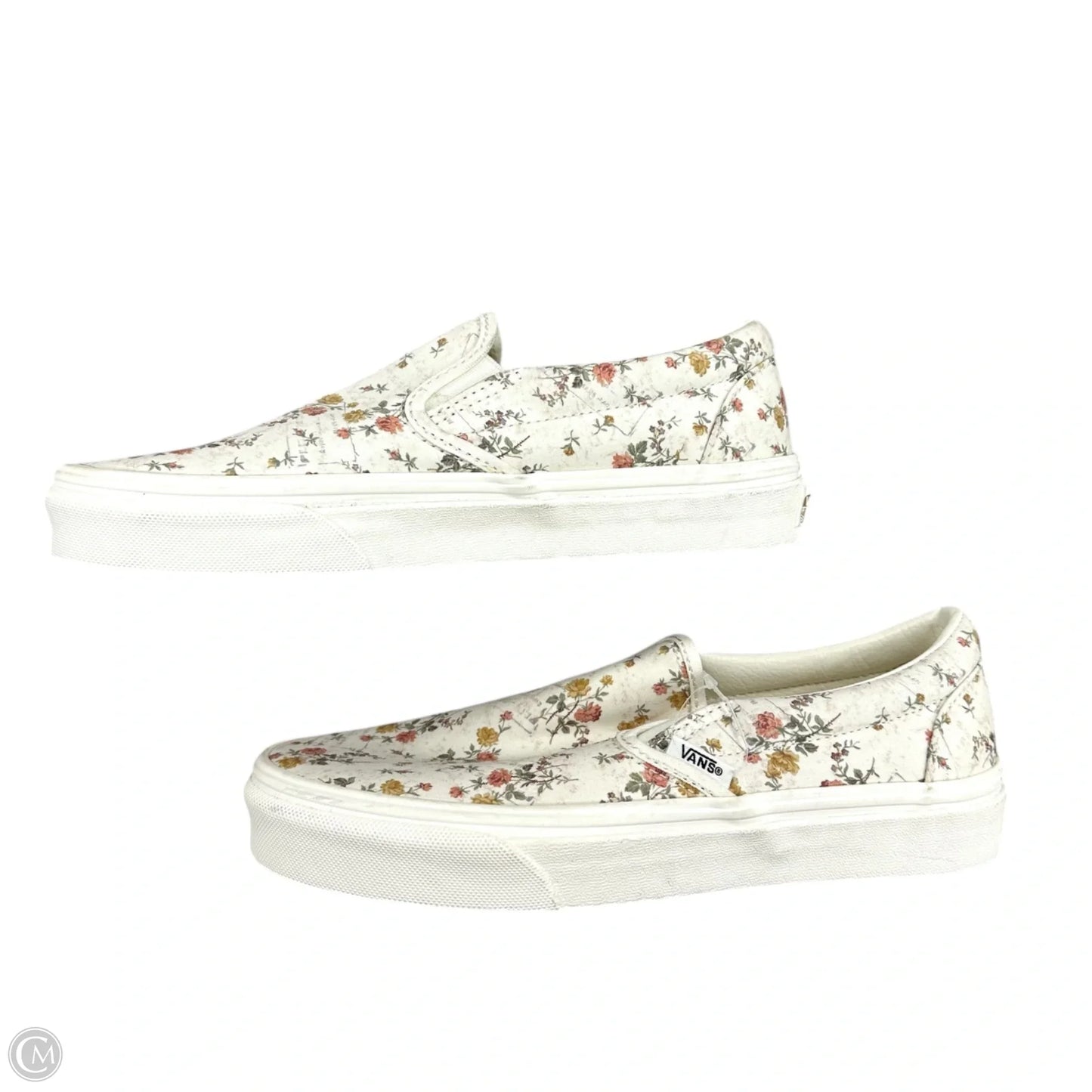 Shoes Sneakers By Vans In White & Yellow, Size: 7