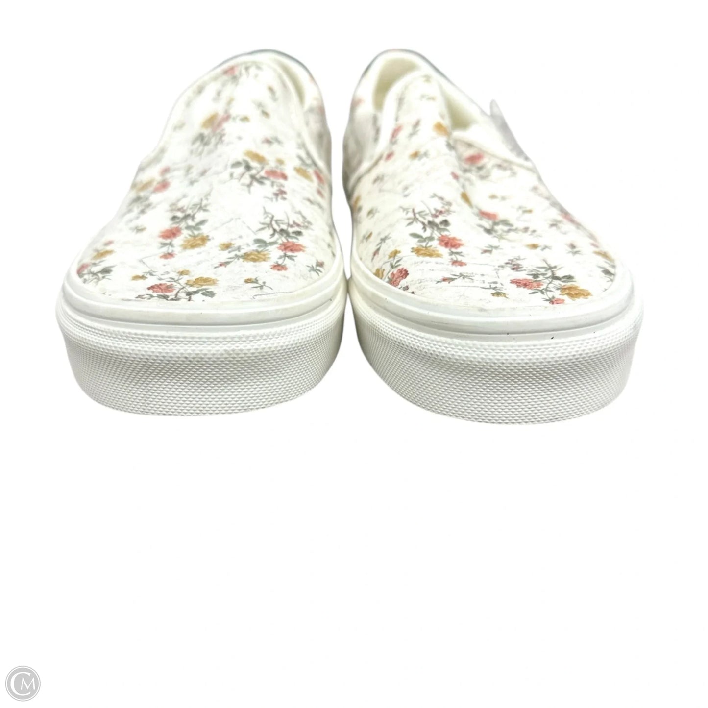 Shoes Sneakers By Vans In White & Yellow, Size: 7