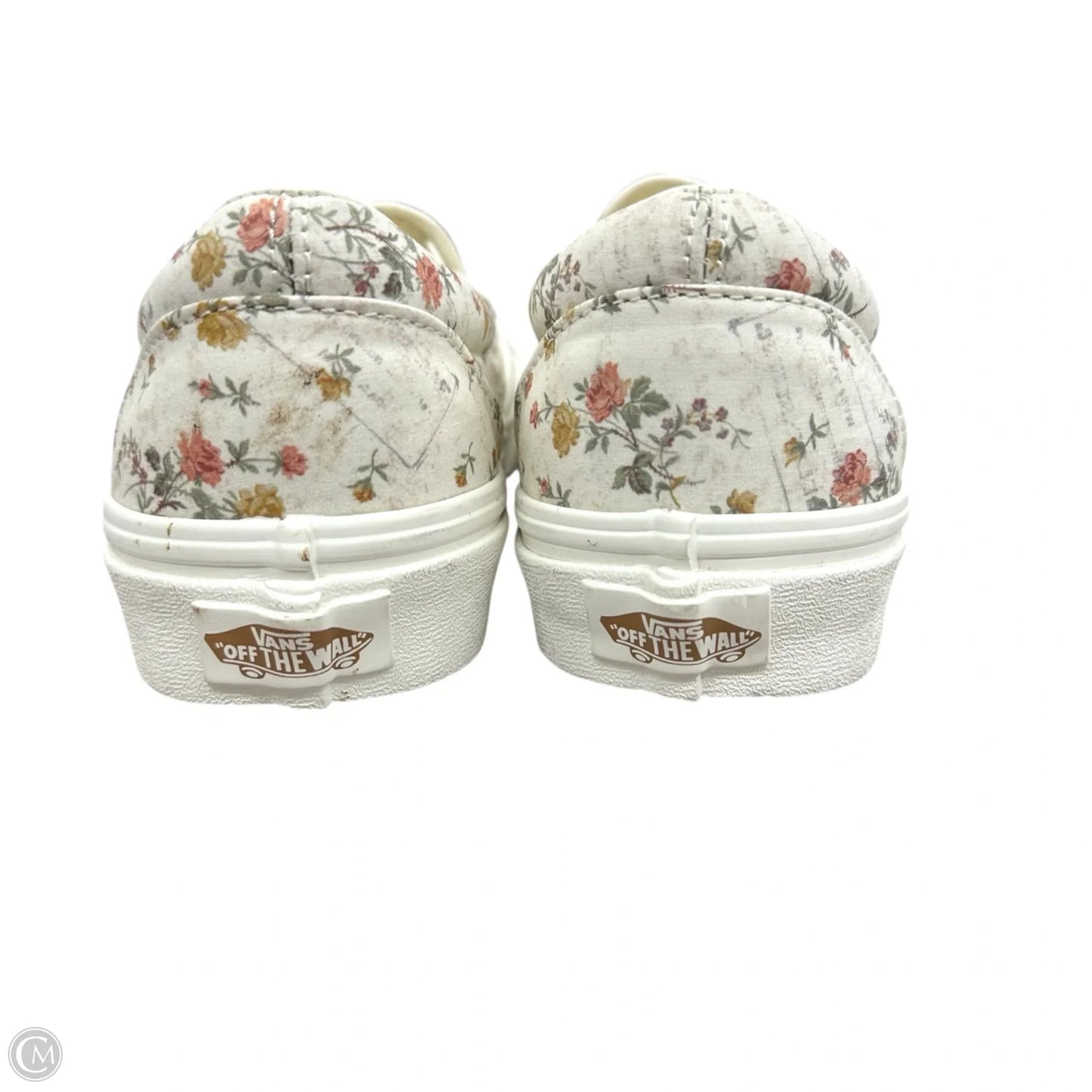 Shoes Sneakers By Vans In White & Yellow, Size: 7