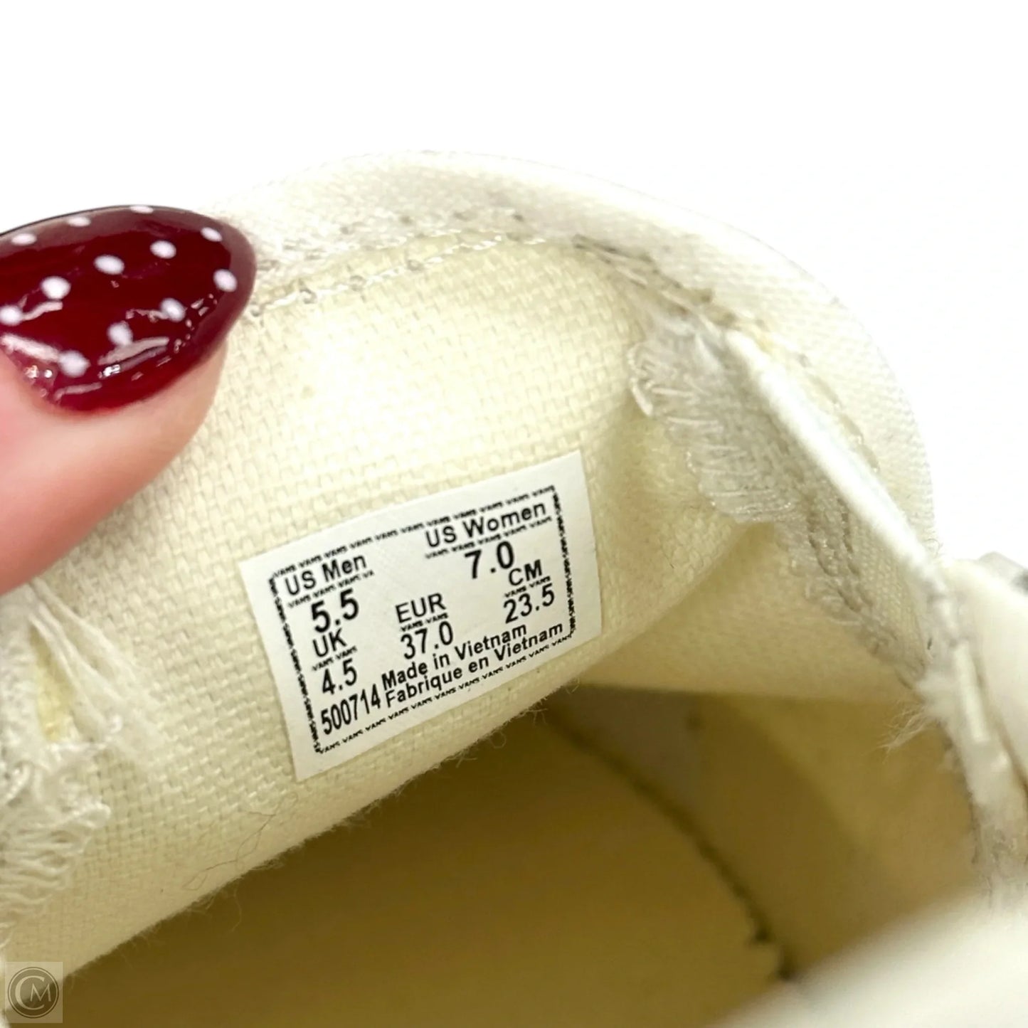 Shoes Sneakers By Vans In White & Yellow, Size: 7