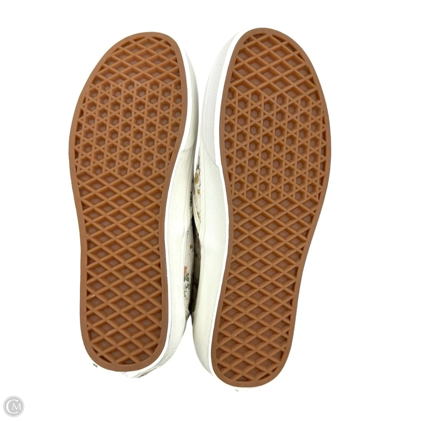 Shoes Sneakers By Vans In White & Yellow, Size: 7