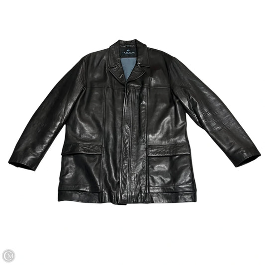 Jacket Leather By Kenneth Cole Reaction In Black, Size: L