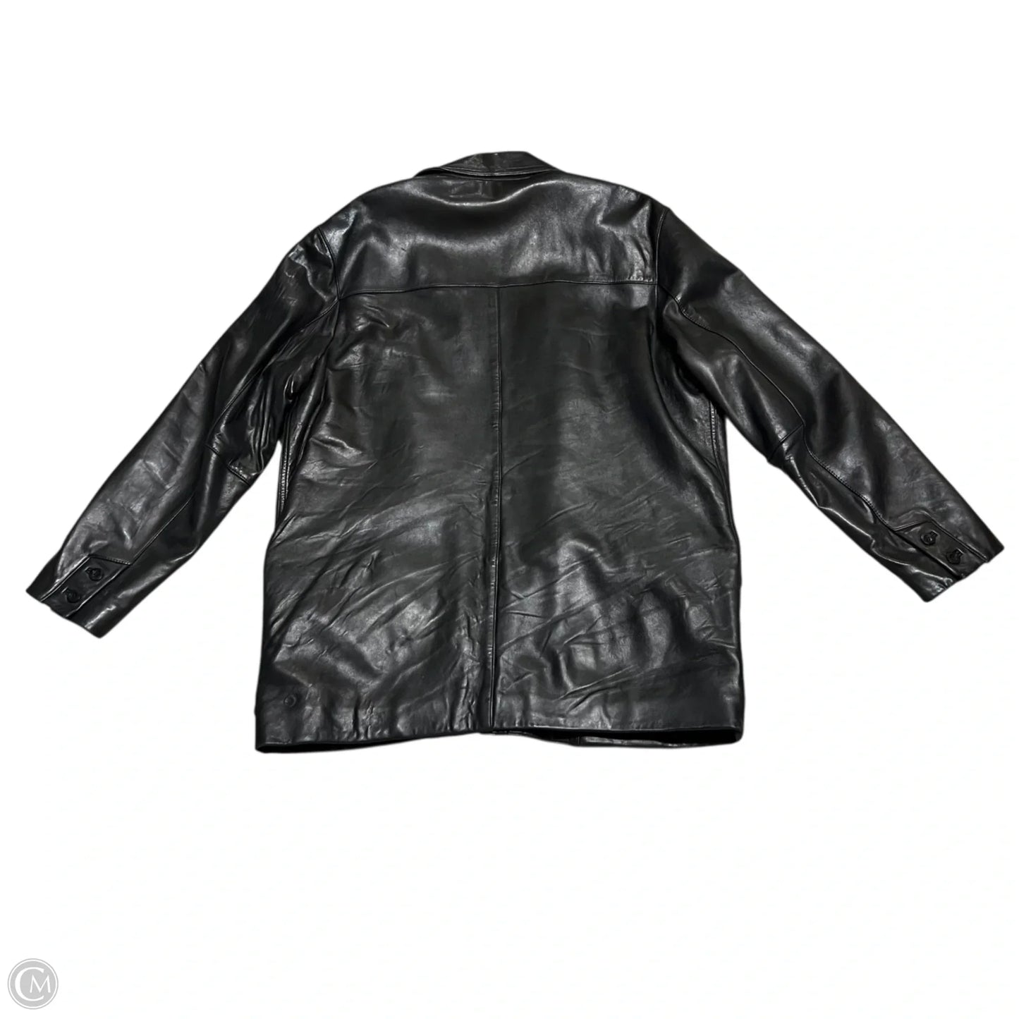 Jacket Leather By Kenneth Cole Reaction In Black, Size: L