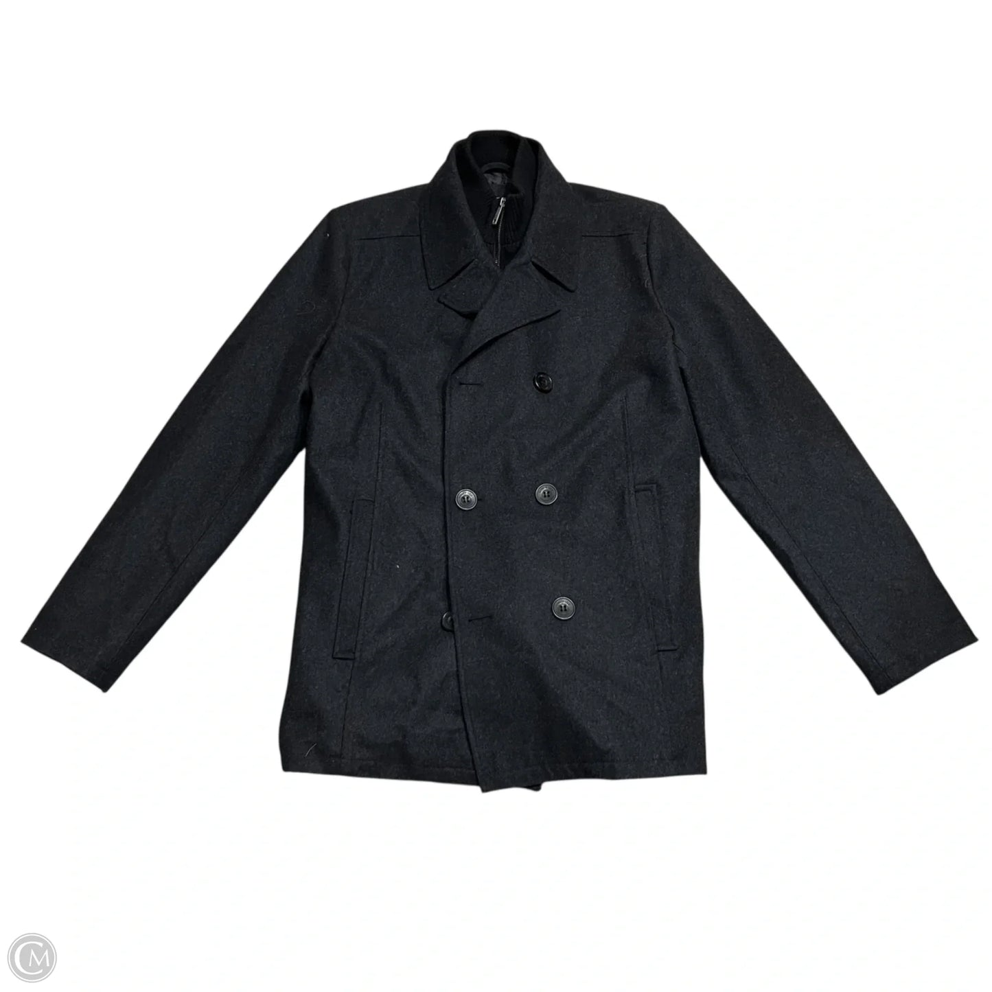 Coat Peacoat By Kenneth Cole In Black, Size: L
