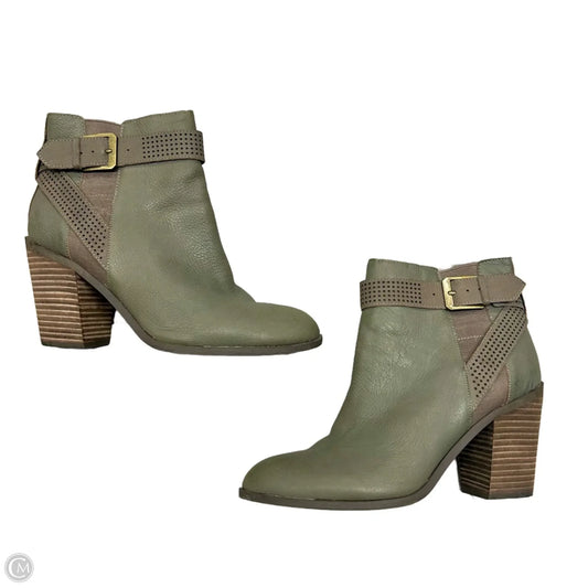 Boots Ankle Heels By Crown Vintage In Brown, Size: 10