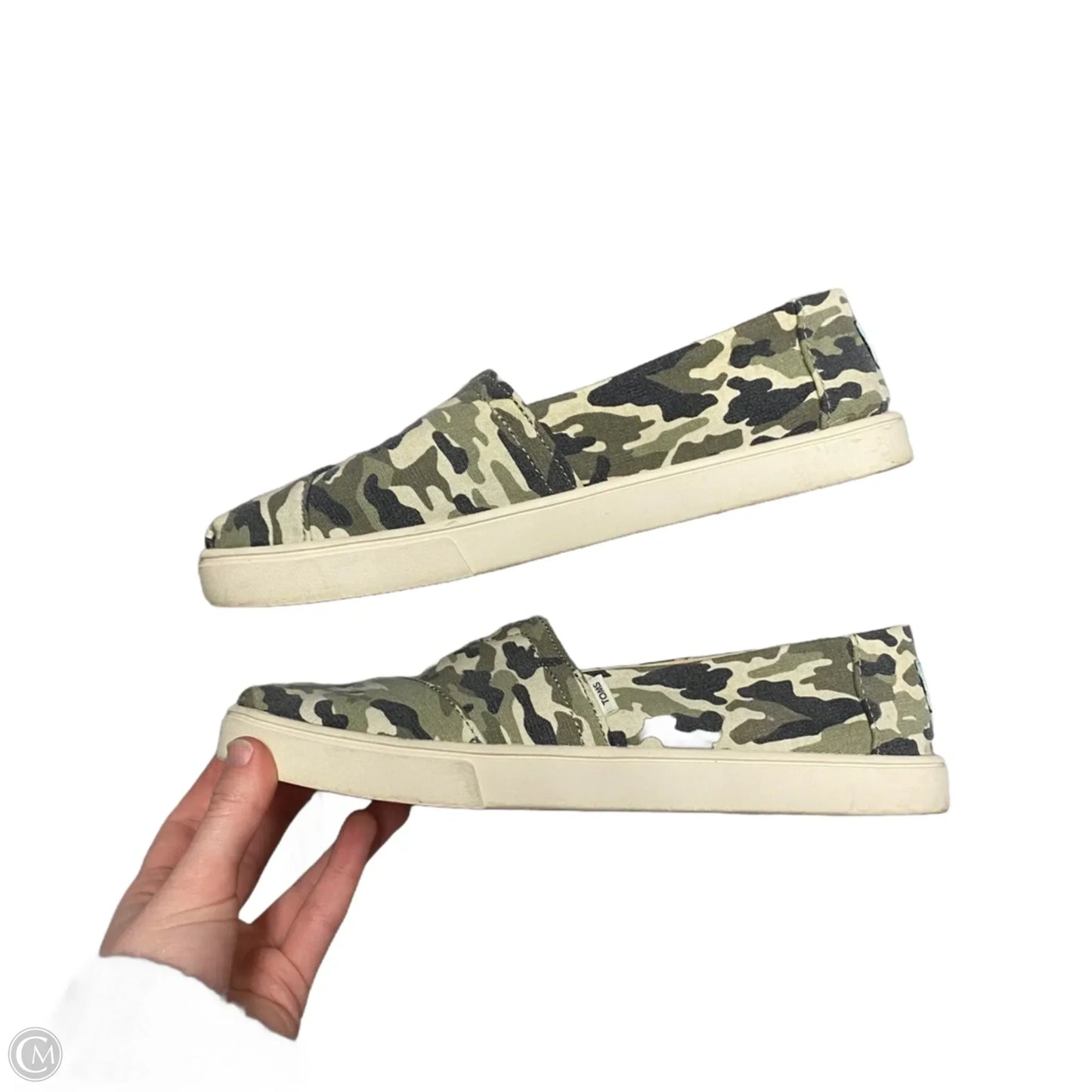 Shoes Sneakers By Toms In Camouflage Print, Size: 7.5