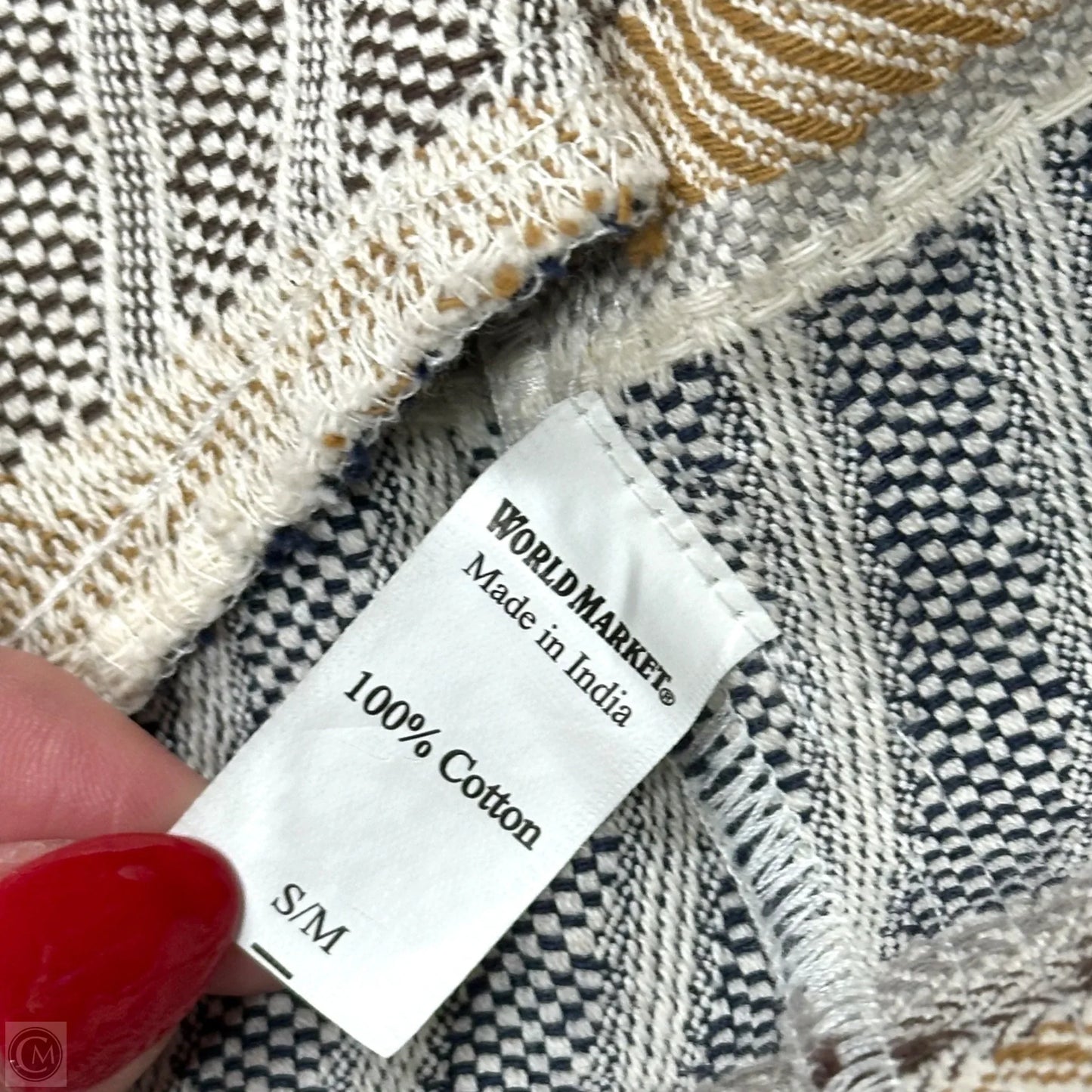 Jacket Other By World Market In Blue & Tan, Size: S