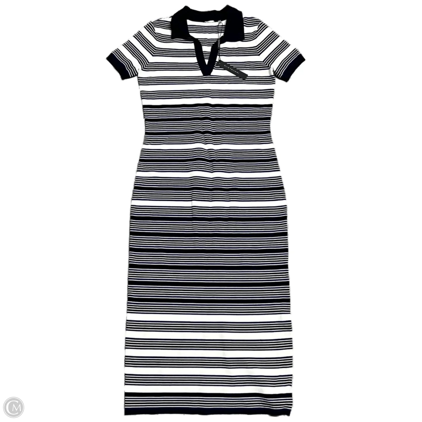 Dress Casual Maxi By Elie Tahari In Blue & White, Size: M