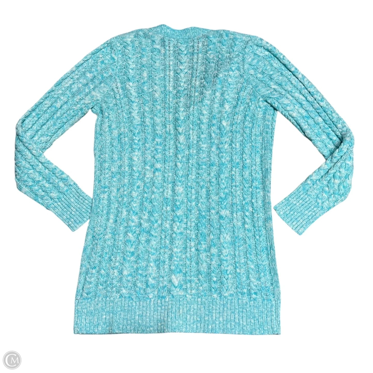 Sweater Cardigan Designer By Lilly Pulitzer In Blue & White, Size: S