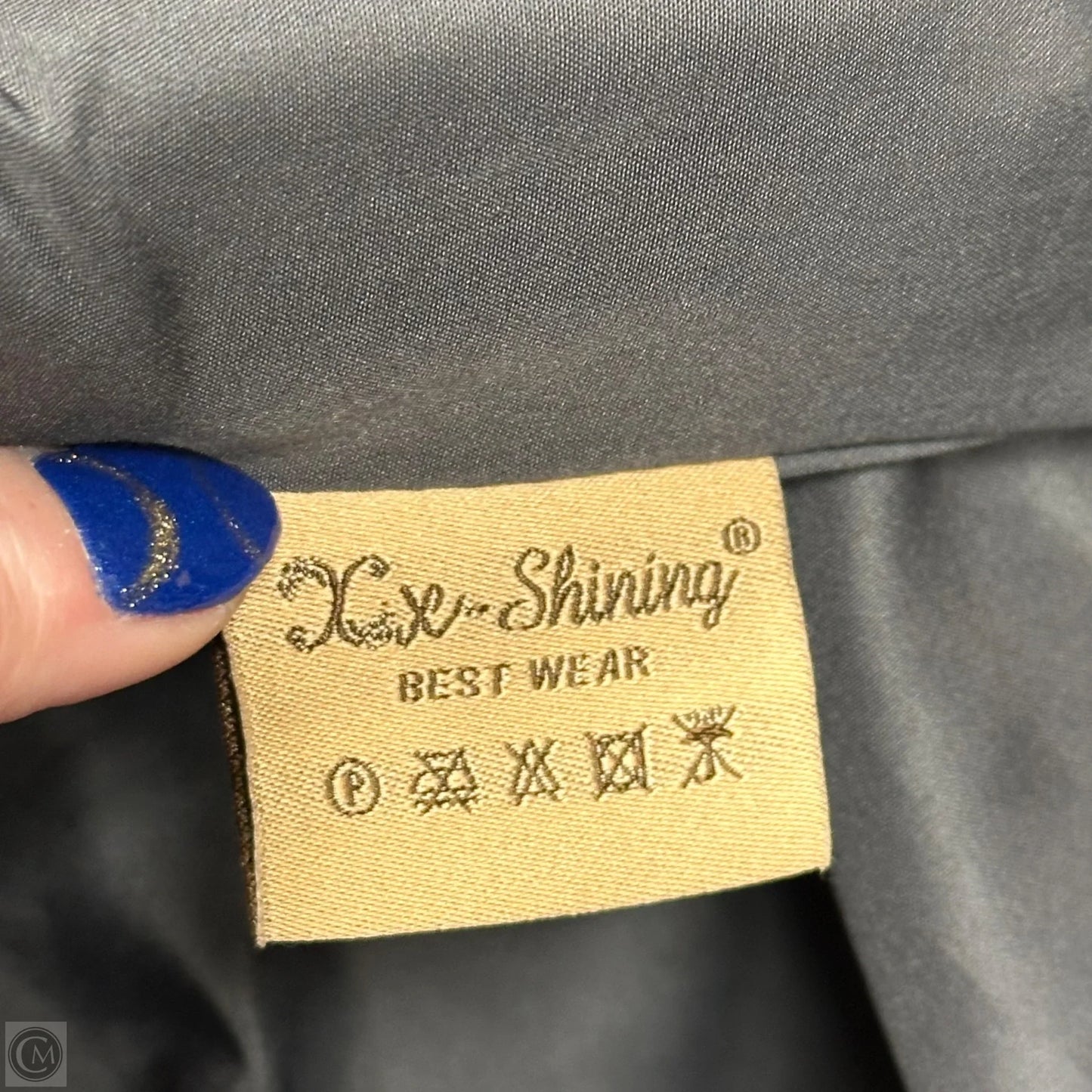 Coat Puffer & Quilted By XX Shining In Blue & Cream, Size: 2x