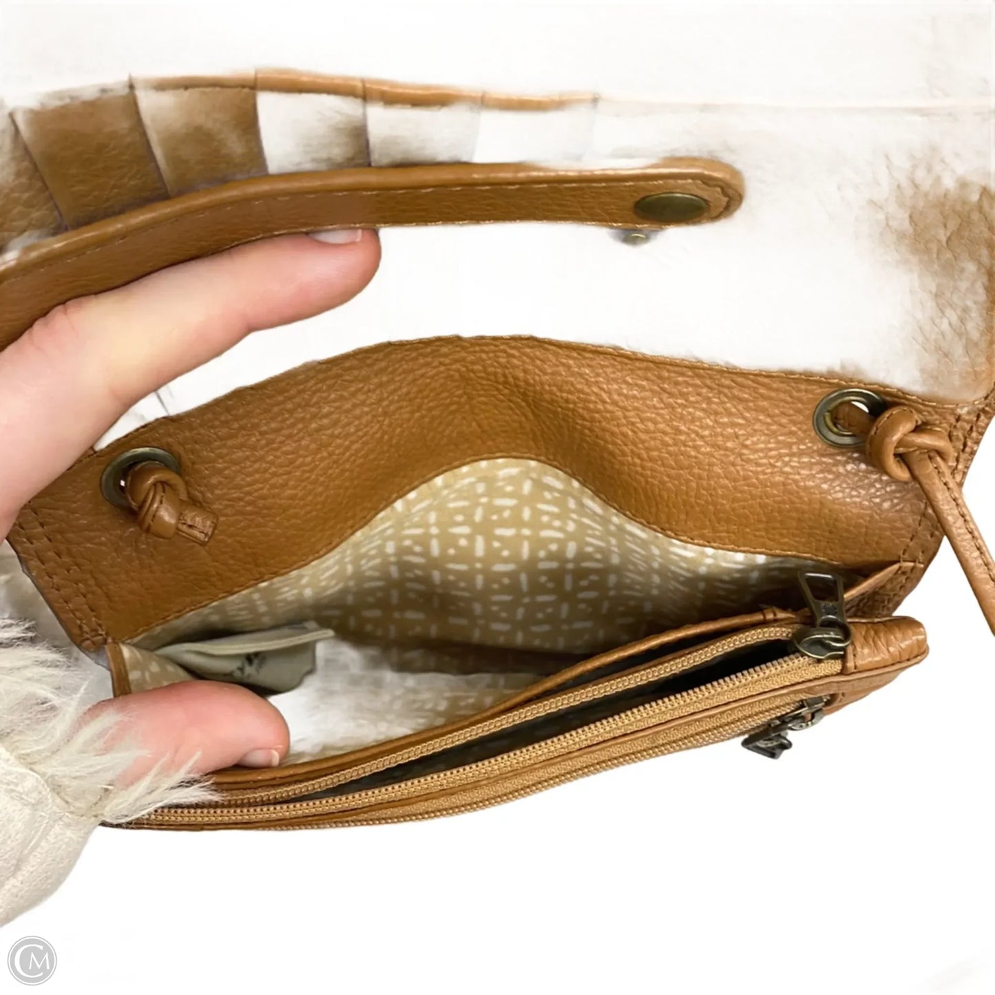 Crossbody Leather By Lucky Brand, Size: Medium