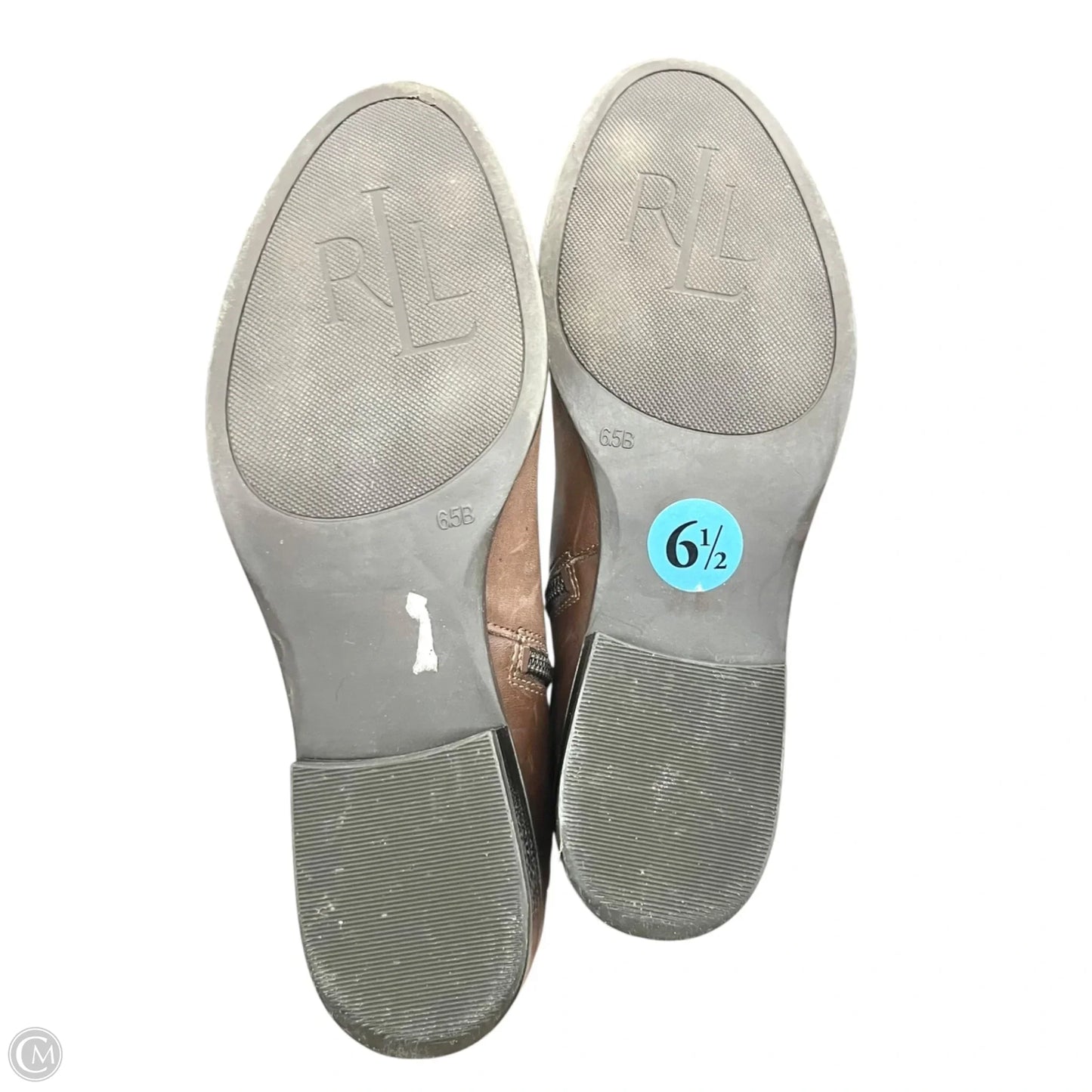 Boots Mid-calf Heels By Ralph Lauren In Brown, Size: 6.5