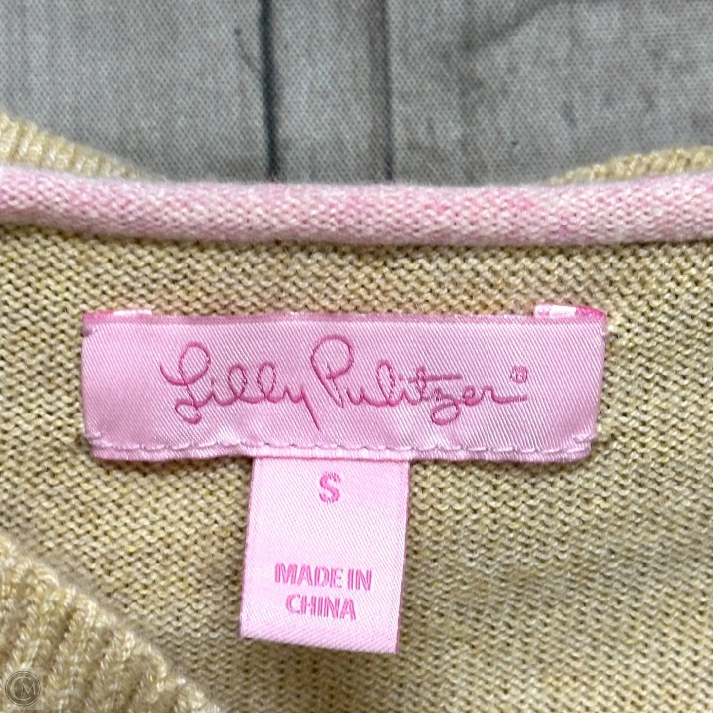 Cardigan Designer By Lilly Pulitzer In Tan, Size: S