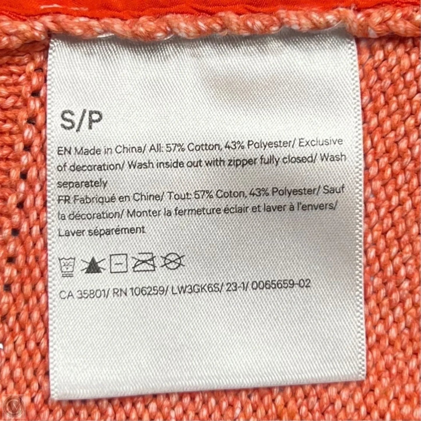 Athletic Sweatshirt Collar By Lululemon In Orange, Size: S