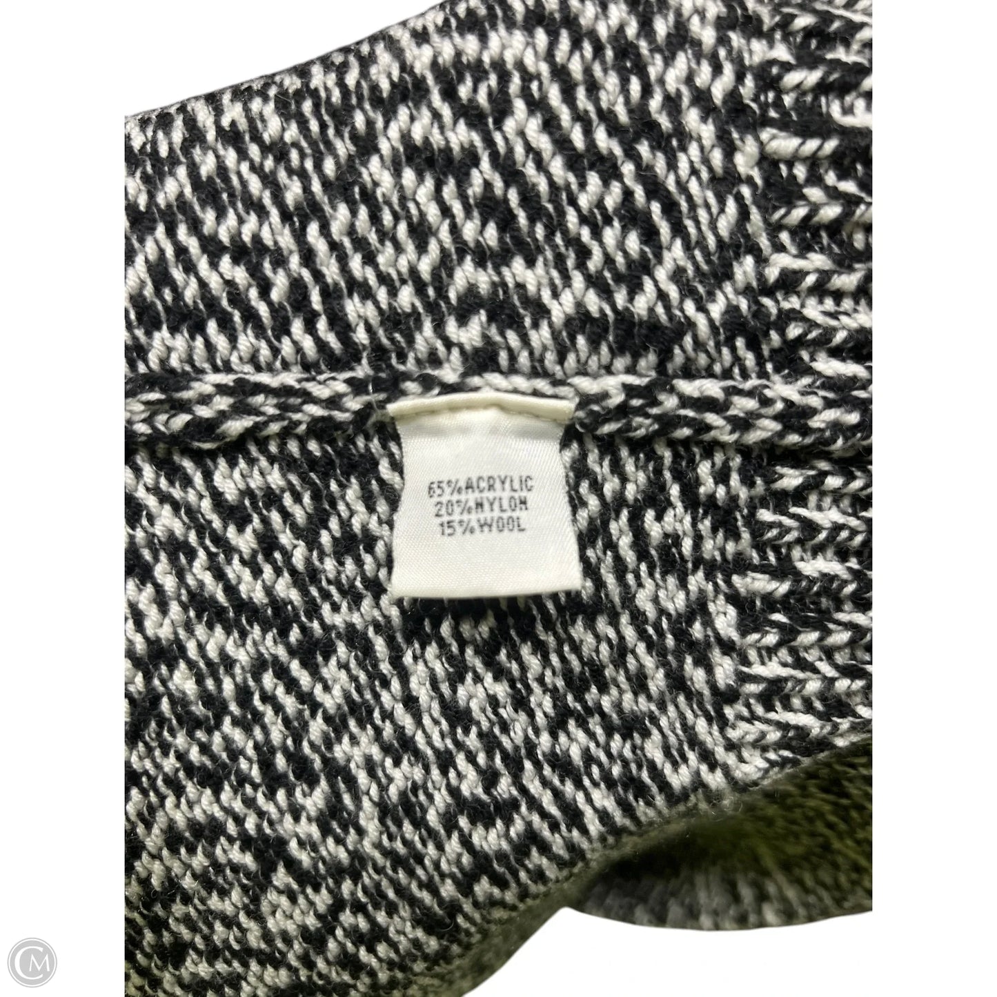 Sweater By Kenneth Cole In Black & White, Size: M