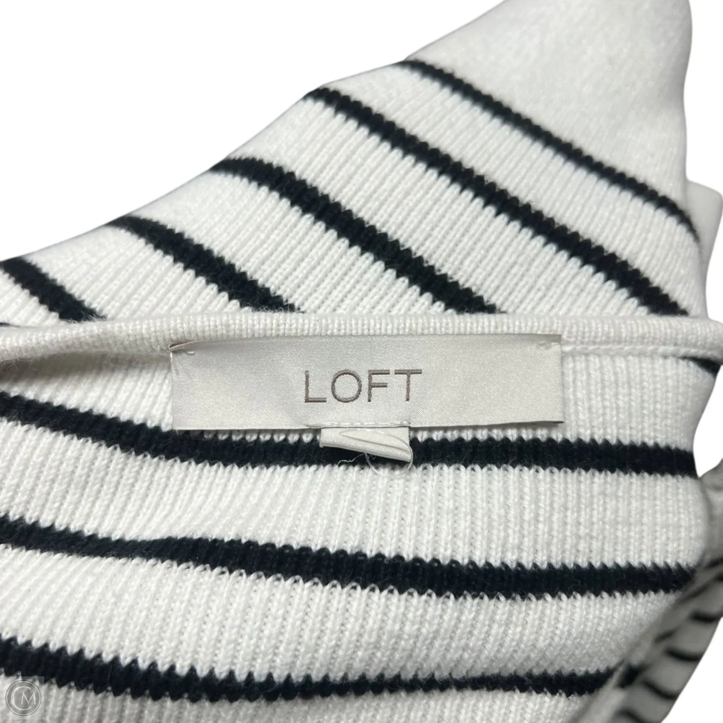 Top Long Sleeve By Loft In Blue & White, Size: Xl