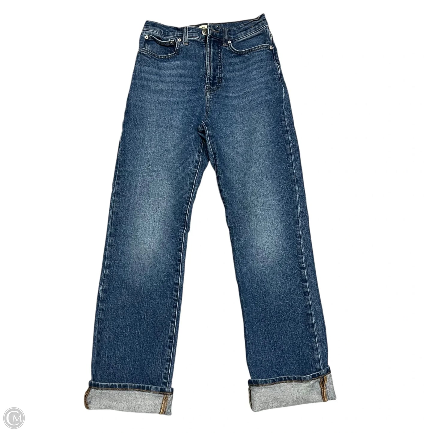 Jeans Straight By Madewell In Blue Denim, Size: 2