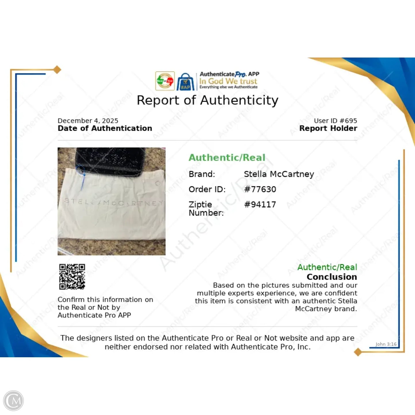 Clutch Luxury Designer By Stella Mccartney, Size: Large